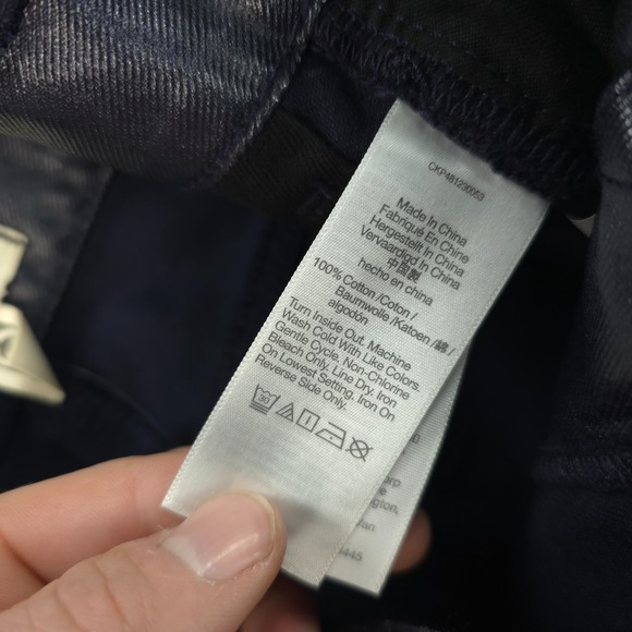 Madewell Jeans Womens 25 Midnight Blue Foil 90s Straight High Rise Casual Preppy - Picture 5 of 15